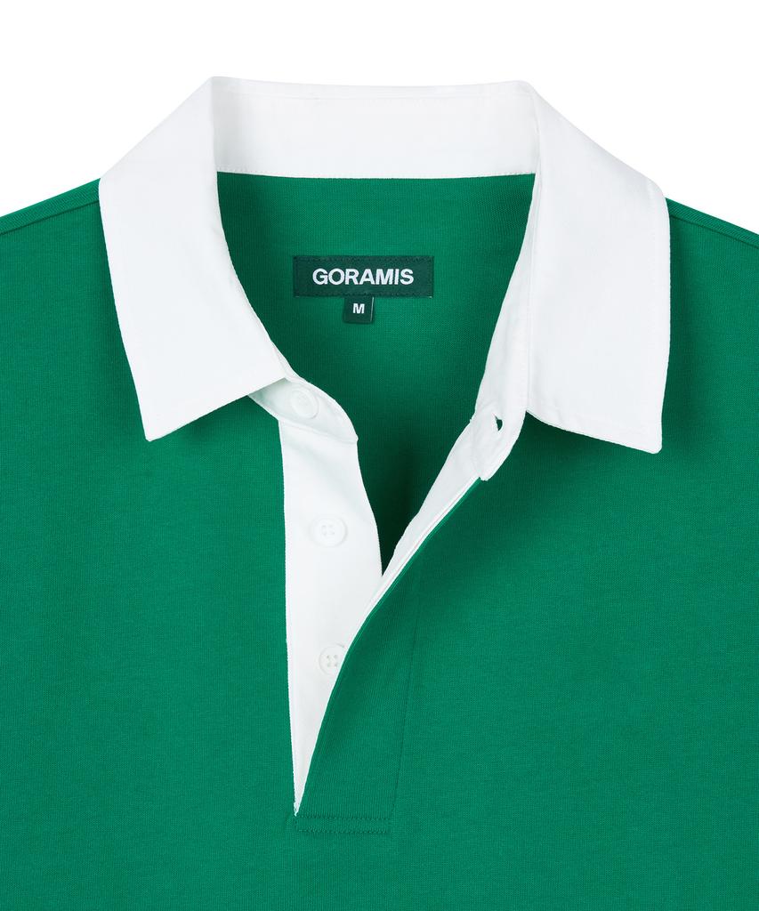 GORAMIS Peng Wappen Short Sleeve Rugby Shirt [Green]