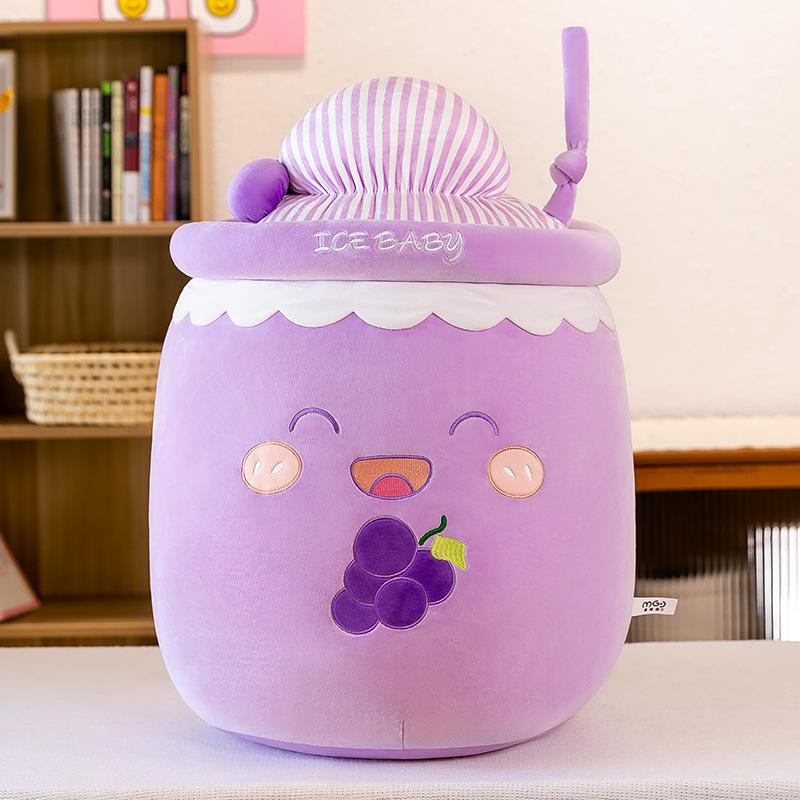 Ice Plush Toy Snow Milk Tea Cup Girl Bed Doll Accompany Present Gift Birthday