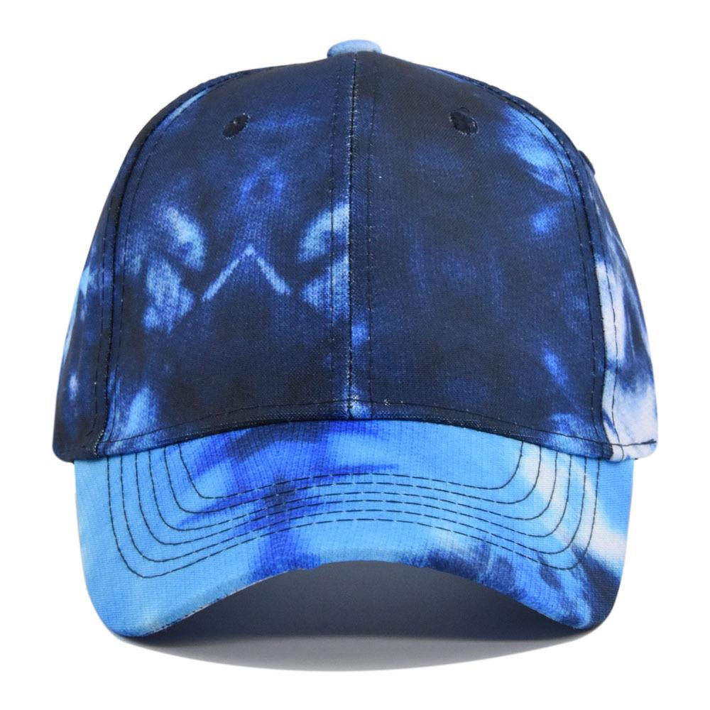 High Quality Colorful Unisex Adjustable Cotton Customized Embroidery Logo 6 Panel Fitted Plain Tie-dye Baseball Cap Hats