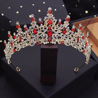Lüks Başlık Düğün Tacı Gelin Tiara ve Taçları Kraliçe İçin Diadem Podyum Tacı Gelin Saç Takısı Aksesuarları