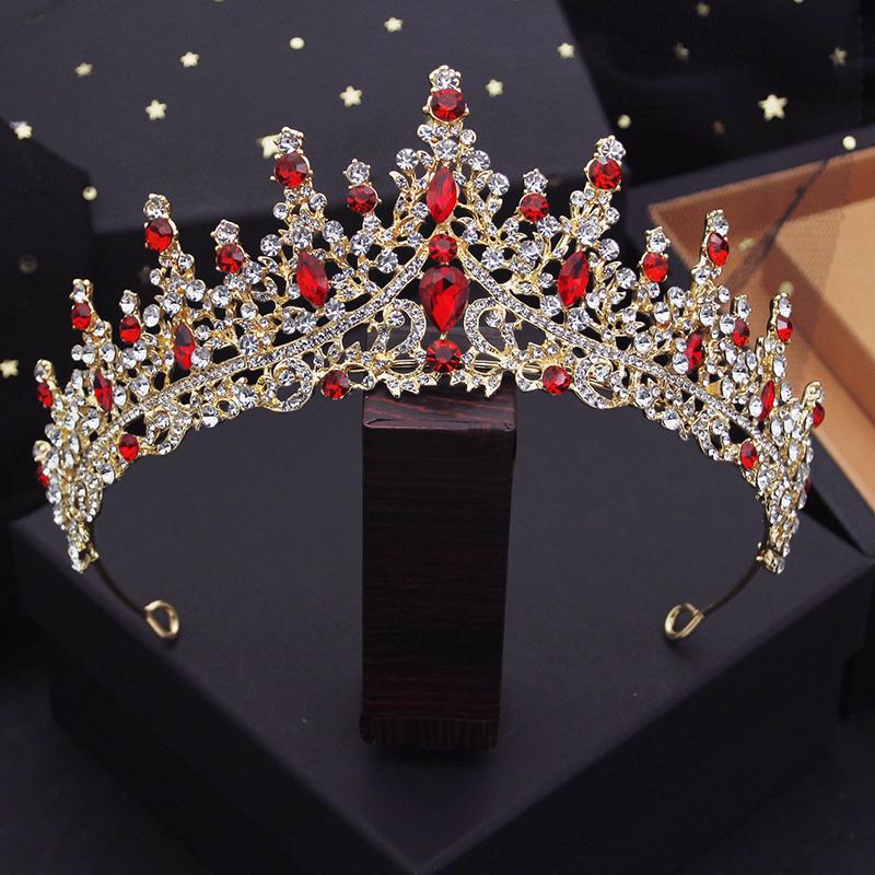 

Роскошный головной убор Свадебная корона Тиары и короны для королевы Диадема Корона для конкурса красоты Свадебные украшения для волос Аксессуары