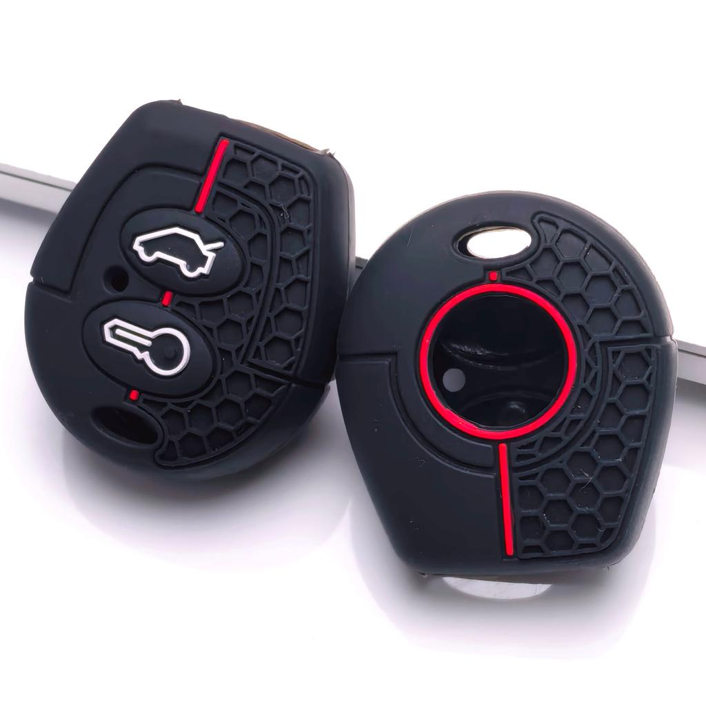 Key Fob Cover for VW Polo Golf Passat Jetta Octavia Bora Sharan Leon with Keychain Anti-Scratch Guard Shockproof Protection Soft Grip Texture