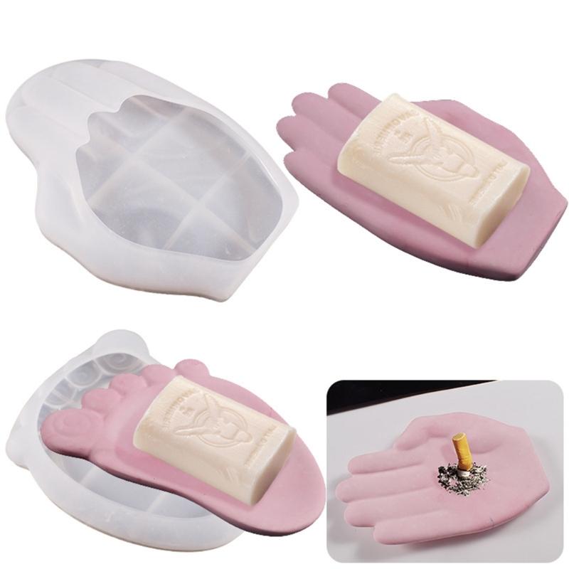 Silicone Mold Foot/Hand Shape Mold Jewelry Tray Mold Soap Dish Epoxy Resin Silicone Mold Storage Container Resin Molds