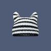 Christmas Hat Y2K Trend Autumn Winter Unisex Harajuku Punk Gothic Knit Cat Ear Little Devil Kawaii Millinery Soft Knit Hat