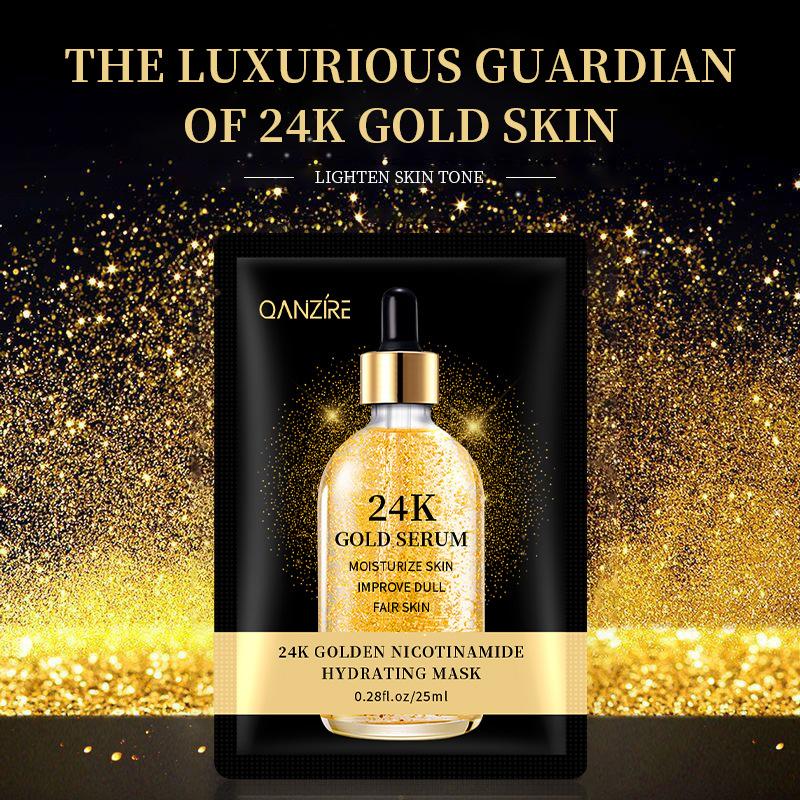 24K Золотая Маска для Лица Увлажняющая и Увлажняющая Ниацинамид Жидкая Маска Паста 5pcs