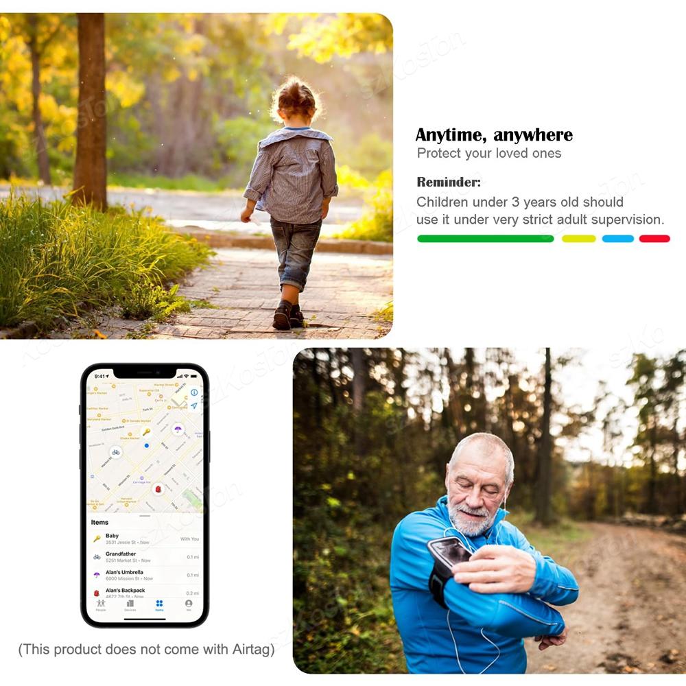 Silicone Air Tags Holder For Kids With Safety Pins AirTag GPS Tracker Case For Children Elderly Hidden Inside Clothes Shoes