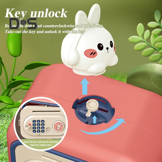 Kids Piggy Bank Toy Electronic Cash Coin Money Saving Box Fingerprint Unlock ATM Style Large Capacity Fun Money Box for Boys Girls 6-12