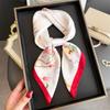 Chinese Bustling Romantic Printed Silk Scarf Square Scarf High-end Shawl Sunscreen Neck Small Square Scarf Headscarf Women's Scarf