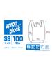 Ordy Plastic Shopping Bags with Milky 25cm Wide x 31cm Apron Pack of 100 Handles, White, Semi-Transparent, Long, 0.014mm Thick, Block, EB-W25-100,