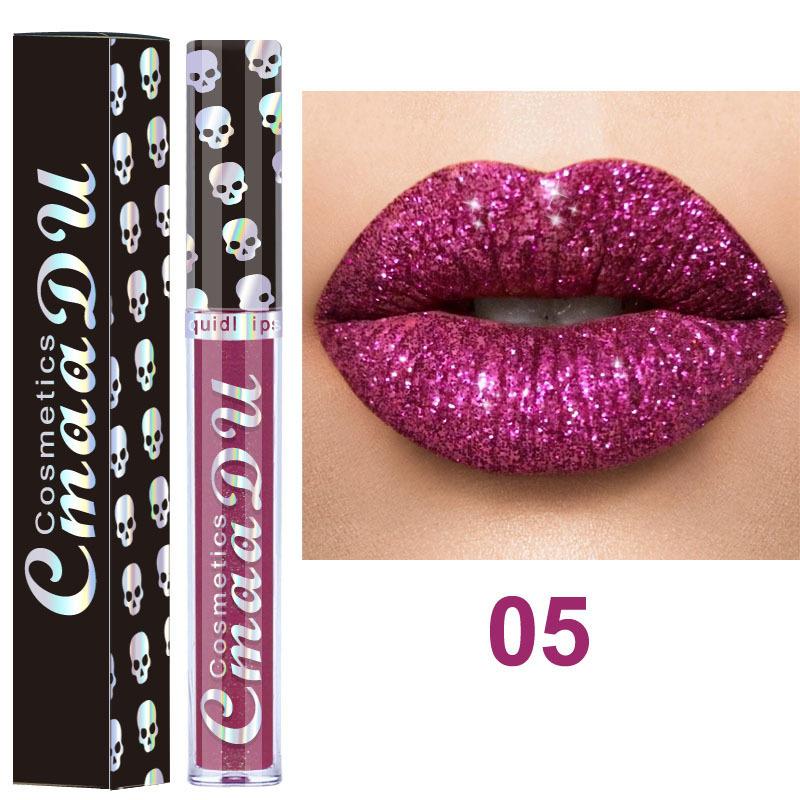 8 Farben Matt Lipgloss Sexy Totenkopf Lippenstift Set Totenkopfkopf Langlebig Wasserdicht Samt Lipgloss Flüssiger Lippenstift