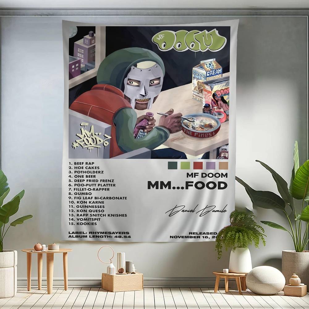 Rap Singer MF DOOM Printed Large Wall Tapestry Hanging Tarot Hippie Wall Rugs Dorm Home Decor
