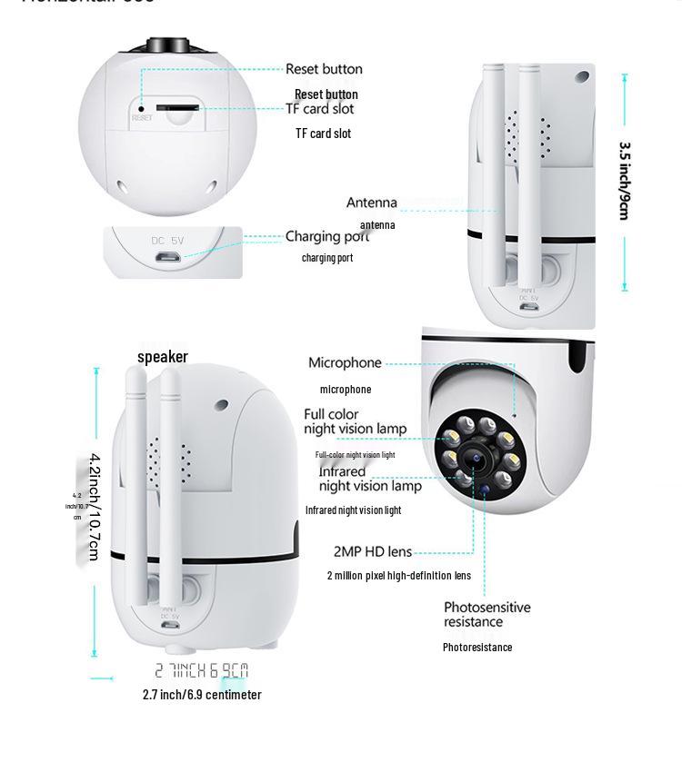WiFi Night Vision HD Indoor Surveillance Camera with Mobile Remote Access