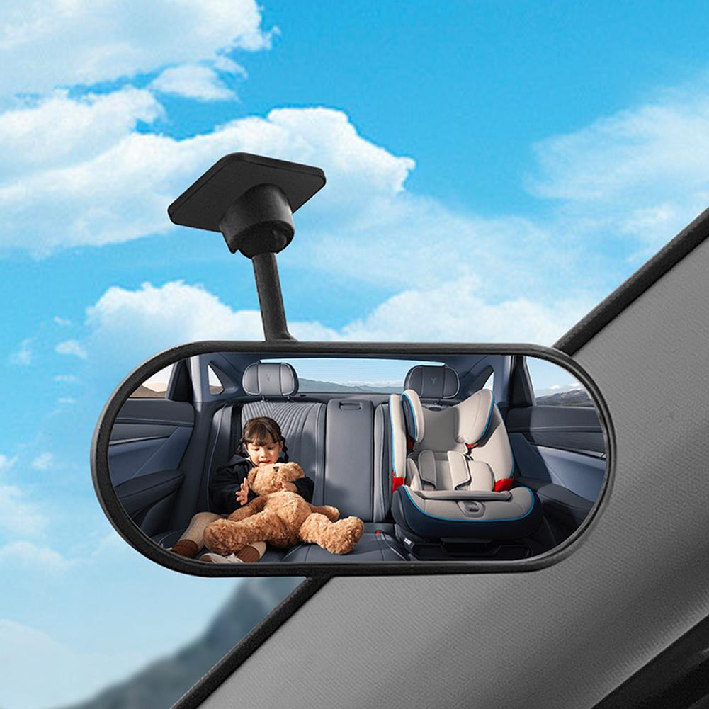 Baby Car Mirror 360° Adjustable Rear View Mirror Adhesive Mount Automotive Rearview Baby Observation Mirror for Kids Observing