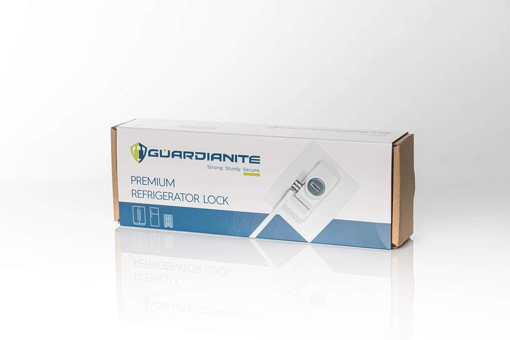 Guardianite Premium Refrigerator Lock with Key Lock Built-in (White)
