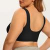 Plus Size Seamless Lace Nursing Bra with Front Buckle & U-Shape Back
