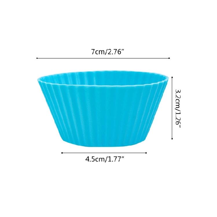 24 Pack Silicone Cake Mould Muffin Cupcake Baking Molds Kitchen Cooking Moulds