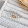 Yin Town Crown Zircon Heart Open Ring - High-End Women's Stackable Wedding & Pinky Band