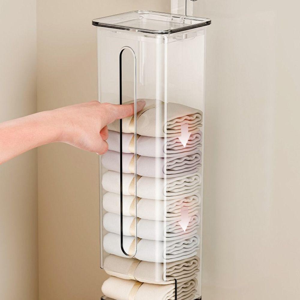 Wall-Mounted Suction Cup Storage Box Dustproof Underwear Storage Box Garbage Bag Dispenser