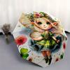 1pc Lovely Tinker Bell Automatic Folding Umbrella - 3 Folding Design, Vivid Cartoon Pattern, Suitable for Outdoor Activities, A Gift for Fan