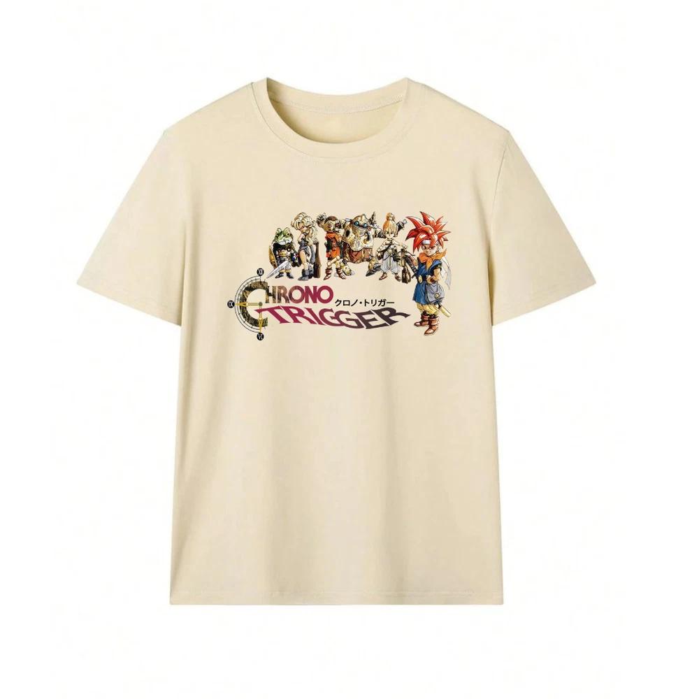 Chrono trigger vintage video game graphic tshirt natural unisex s5xl S