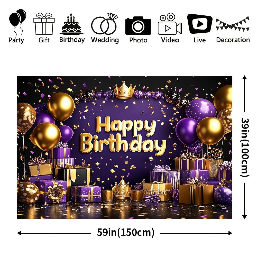 1Pcs Modern Purple and Golden Decoration Background Winter Backdrop Decorations For Photo Studio Photo Booth Christmas Party