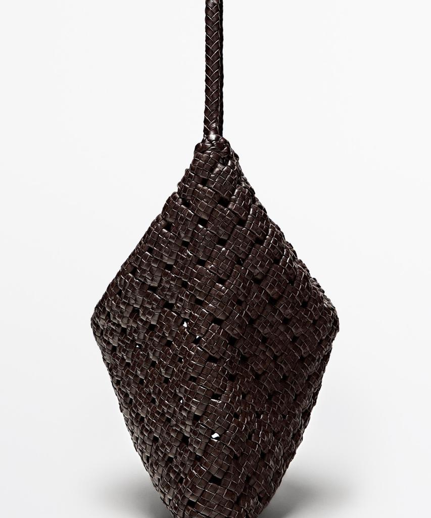 Massimo Dutti Medium Braided Napa Leather Bag