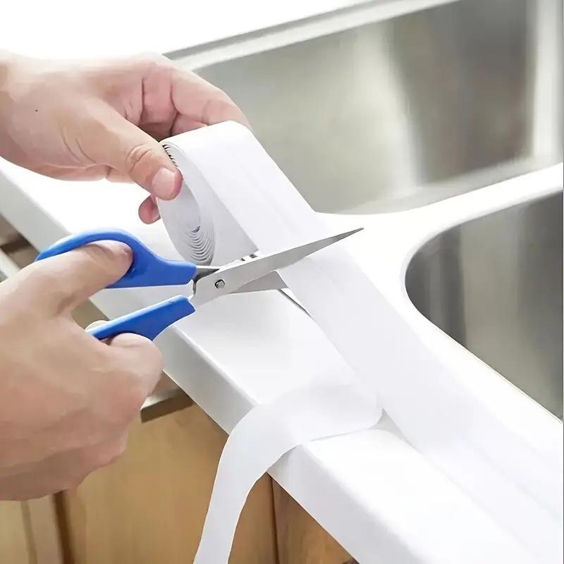 5-1M Waterproof Sealing Tape Mildew Proof Self Adhesive Caulk Strip for Bathroom Toilet Kitchen Wall Corner Gap Sealing