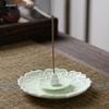 Ceramic Lotus Incense Holder for Sticks, Coils, and Cones - Home & Office Multi-Purpose Burner for Sandalwood and Agarwood Incense.