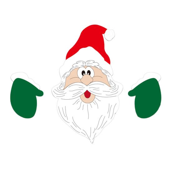 Christmas Fence Ornaments Wooden Peeking Santa Yard Decor Weatherproof Indoor Outdoor Decoration for Lawn Garden Fence