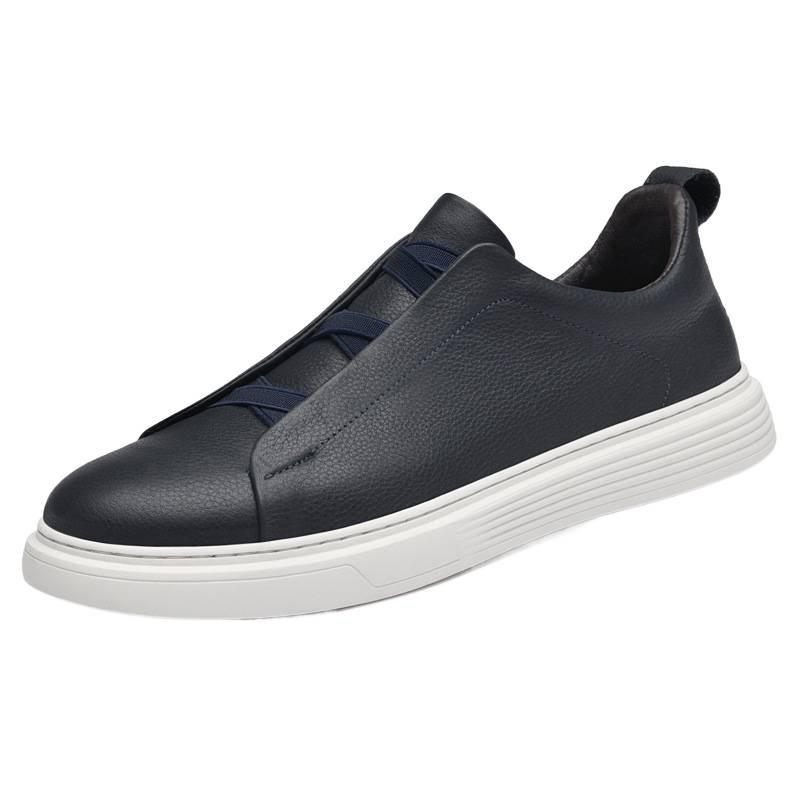 Men's and Women's Same Classic Leather Board Shoes, Light Soft Sole and Comfortable First Layer Cowhide Little White Shoes, Versatile Fashion Ca