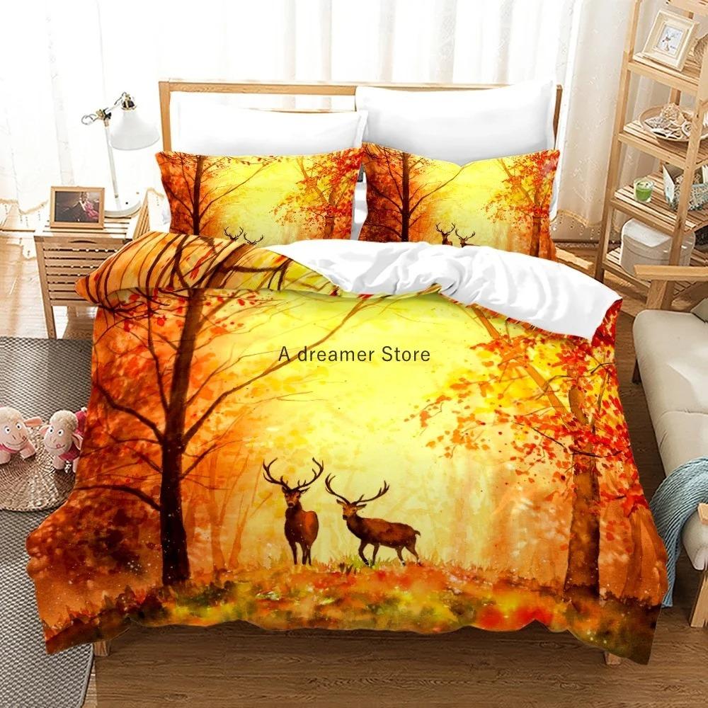 African Animals Giraffe Sunset Bedding Set 3D Duvet Cover Set Bedspread For Boys Girls Kids Home Textiles Microfiber Bedspread