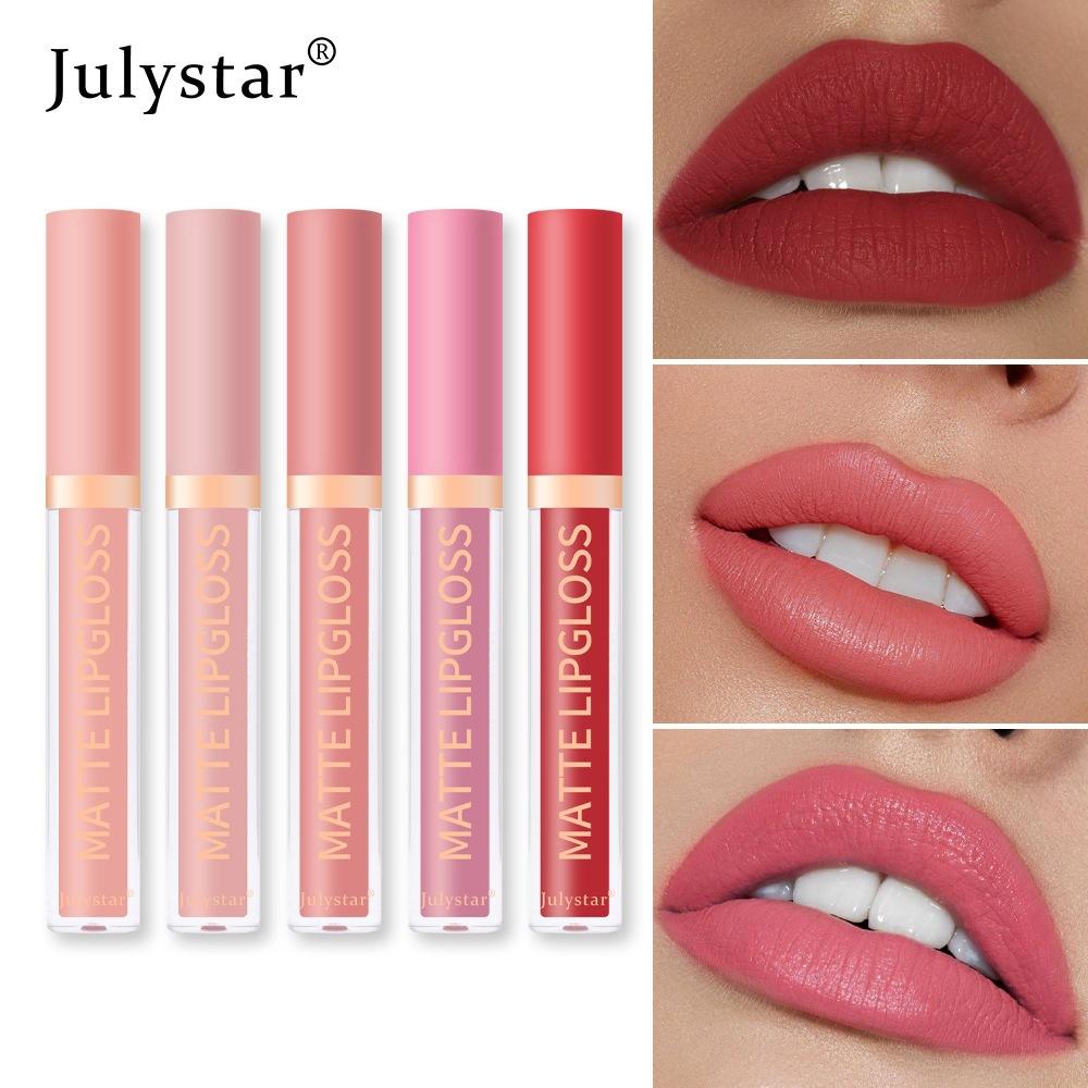 Lipgloss-Wassernebel-Matte Flüssiglippenstifte für Frauen, Europäisches und Amerikanisches Weihnachts-Make-up, Langanhaltende, Transferfeste Lippenfarbe