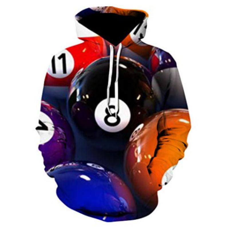 3D Print Billiards Graphic Hoodies For Men Women Long Sleeve Pullover Hooded Sweatshirts Casual Oversized Men Hoodie Tops