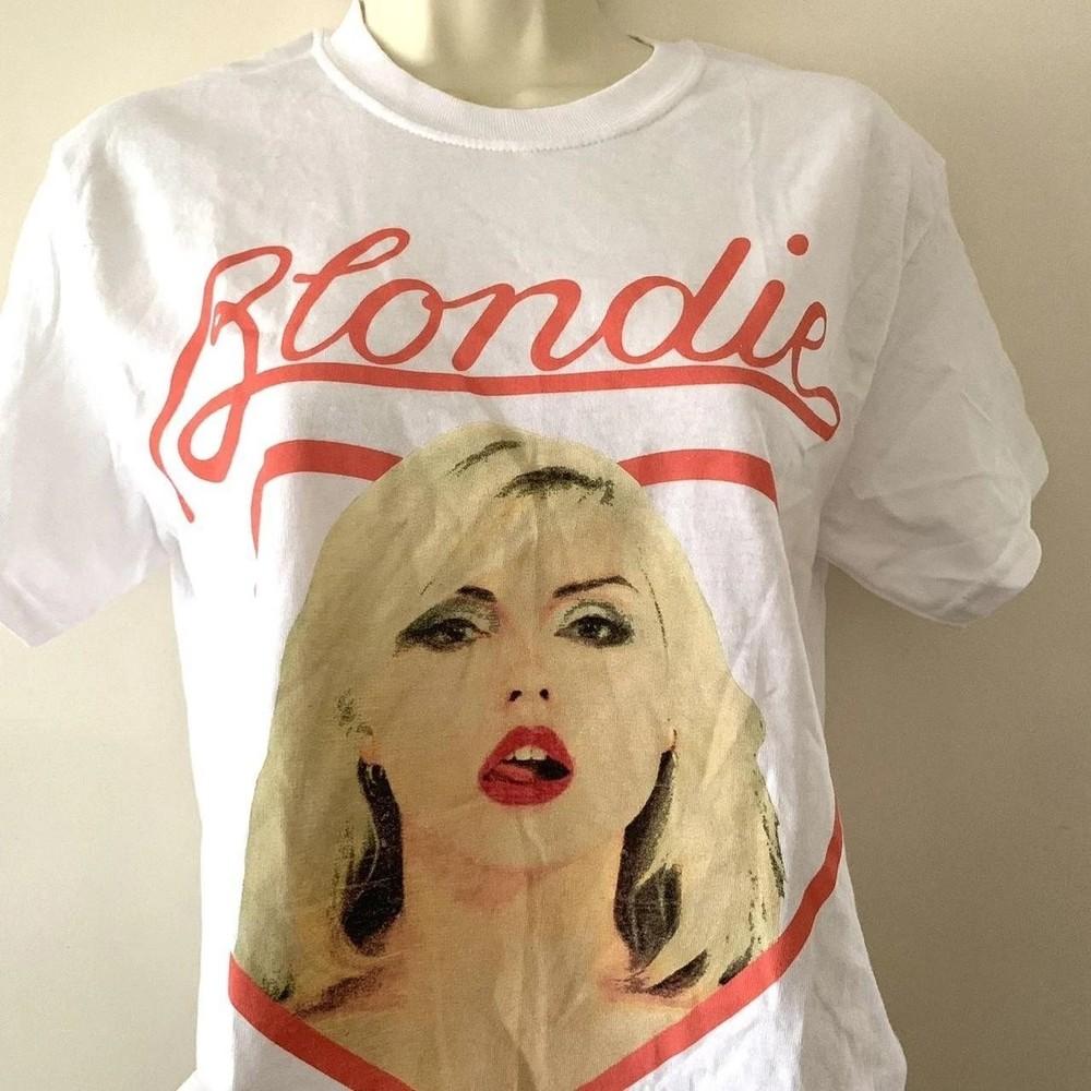 

Blondie 90-е Ретро стиль Унисекс Мужчины Женщины Классическая Футболка Винтажный Перепечатка S-5XL Унисекс Футболка XXXXL
