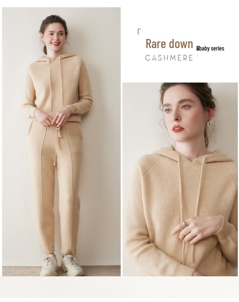 Hooded Women's Cashmere Sweater - Soft, Versatile, Korean-Style Knitwear for Autumn & Winter