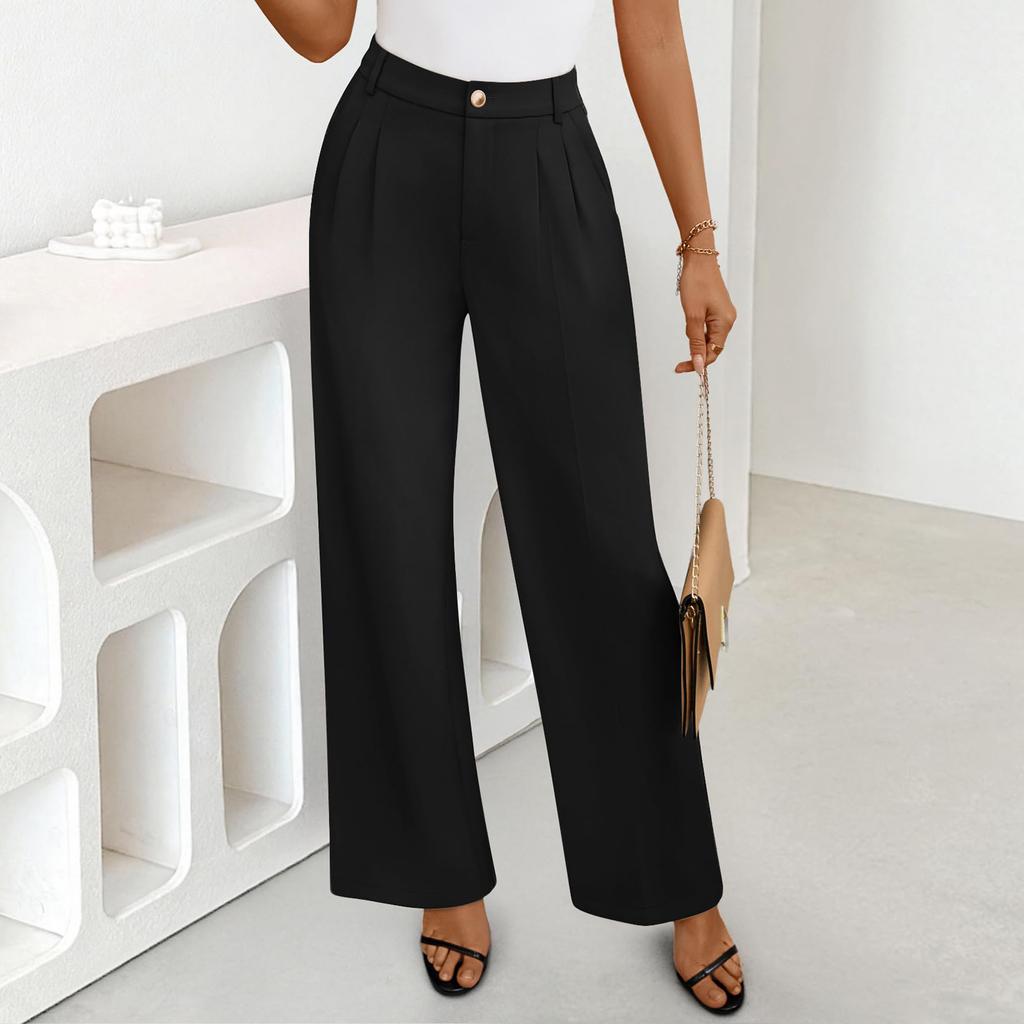 Women's Wide Leg Dress Pants High Waist Casual Business Officed Casual Trousers