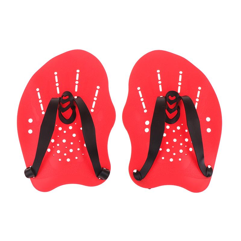 

1 пара тренировочных лопаток для плавания, лопатки для плавания, перчатки для подводного плавания, ласты, спортивные силиконовые ласты с регулируемыми ремешками красный