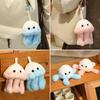 Cute Jellyfish Backpack Keychain, Soft Plush Pendant for Purse, Marine Animal Keyring for Girls Women, Aquarium Souvenir Gift