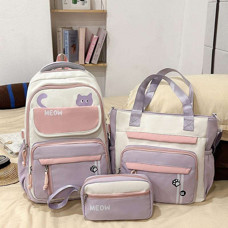 Schoolbag Schoolbag Female High School Student High Value Large Capacity Girl Junior High School Student Backpack Girls 1011 New Student Backpack