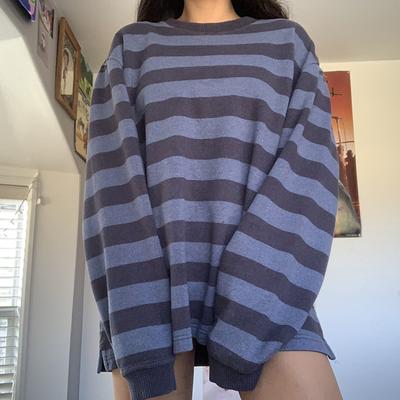 VAYLA Spring Autumn Long Sleeve Oversized Hoodies Y2k Harajuku Striped Loose Sweatshirt 2000s Retro Aesthetic Grunge Clothes Women