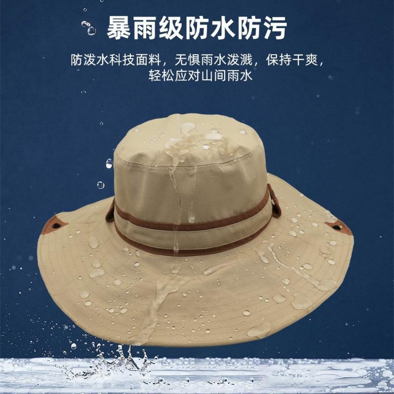 Outdoor Camping Quick Drying Mountaineering Waterproof Sun Hat Men and Women Fishing Sunscreen Sunshade Bucket Hat Western Cowboy Hat