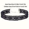 6Pcs/Set Black Lace Chokers Necklace Set Vintage Gothic Punk Elastic Necklace Women'S Jewelry Adult/Child Size