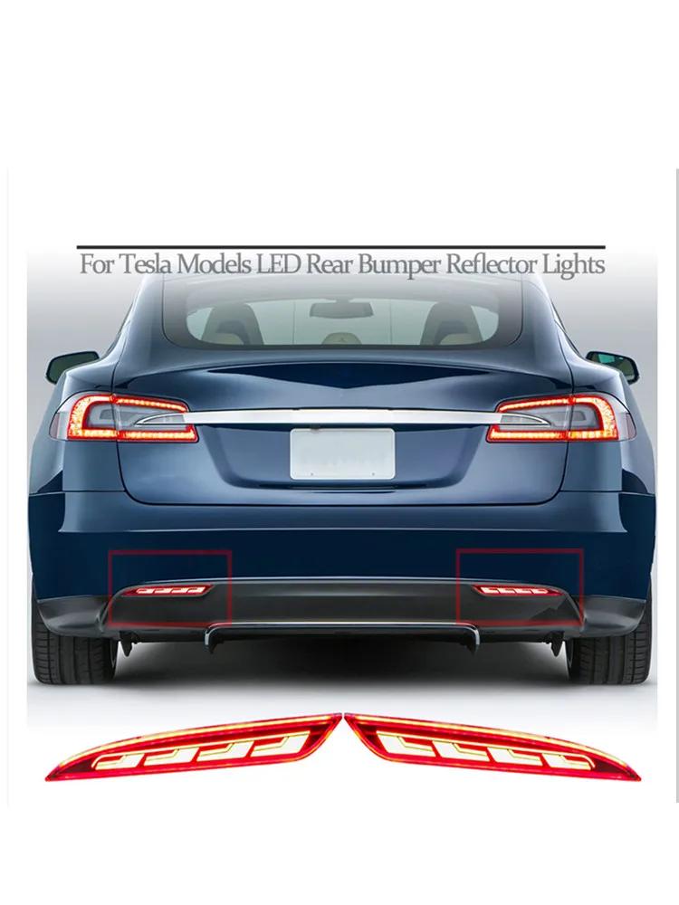 Car LED Rear Lights for Tesla Model S 2012 2014 2015 2016 2017 2018 2019 2020 2024 Turn Signal Reflector Bumper Lamp Brake LED