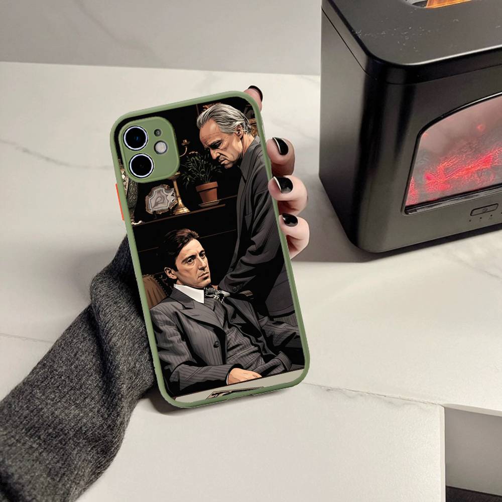 TV T-The Godfather Phone Case For iPhone 16 15 14 13 12 11 Pro Max Plus X XS MAX Black Matte Phone Fundas