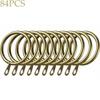 Metal Curtain Rings, Hanging Hooks for Curtains, Rods, Pole Voile, Heavy Duty Rings, 6Pcs, 96Pcs