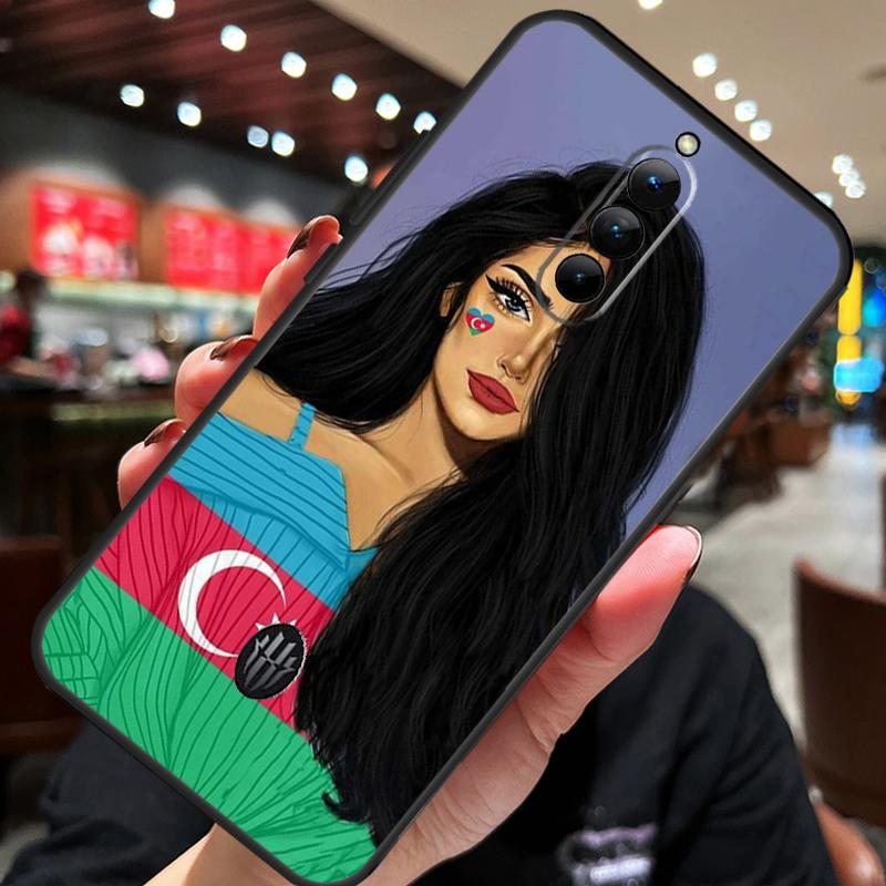 Dívčí pouzdro s vlajkou Ázerbájdžánu Pro ZTE Nubia Red Magic 11 10 8 9 8S 9S 10S Pro Plus 10 Air 5G 6R 6 7 6S 7S Pro Kryt