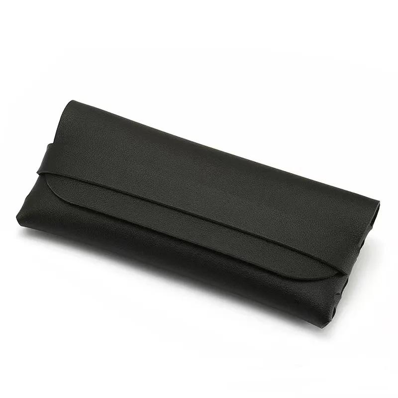 

Black and White Soft and Stylish Leather Glasses Cases Glasses Protection Bags Travel Accessories for Men and Women Stylish чёрный
