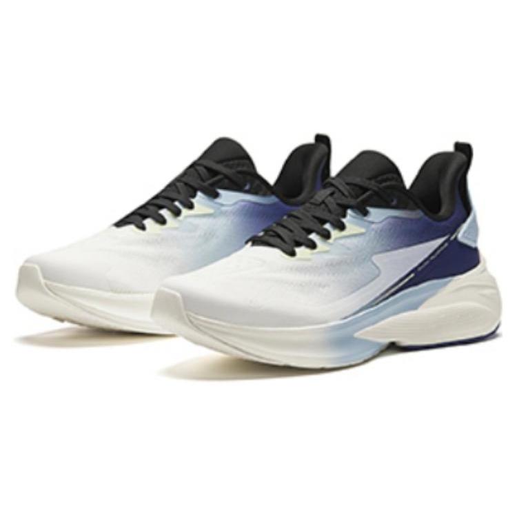 New Anta Cushioning, Wear Resistant Low Top Running Shoes Men's Black White Blue 112415522-2