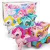 Pony Trailer Children's Early Education Educational Toys Electric Light Music Colorful Universal Animal Toys