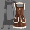 1Pcs Baking Florist Kitchen Cooking Aprons Cross Back Maid Dress Apron New Japanese Apron